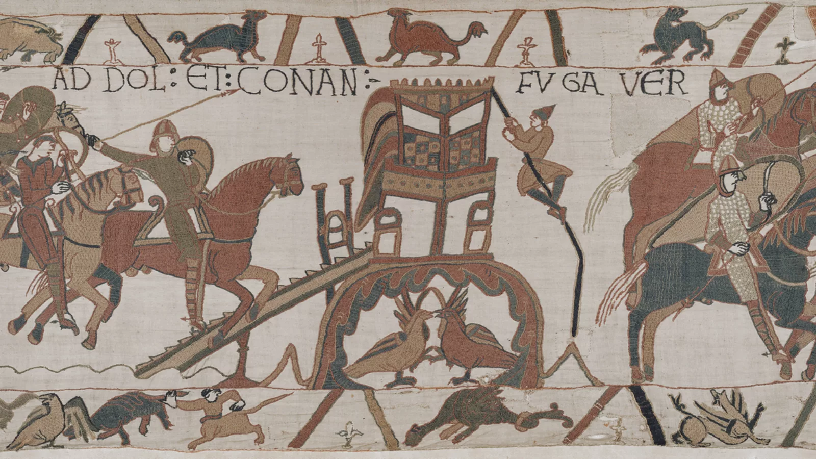 Bayeux Tapestry Scene 18 (cropped).png. Ilustracija uz vest: British Museum zabranio fotografisanje tapiserije iz Bajea (Bayeux Tapestry) zbog gužvi
