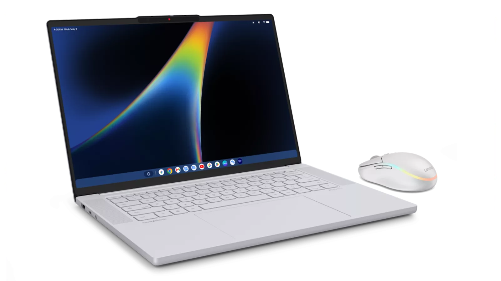 Lenovo Googlebook 15 sa AI mišem. Lenovo Googlebook 15 sa AI mišem. Ilustracija uz vest: Lenovo predstavio prvi Googlebook sa Gemini AI i OLED ekranom