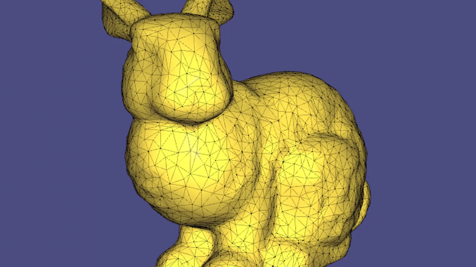 Mesh bunny.png. A mesh of the popular Stanford bunny.. Ilustracija uz vest: M-plicits uvodi višeskalni pristup neuralnim implicitnim površinama