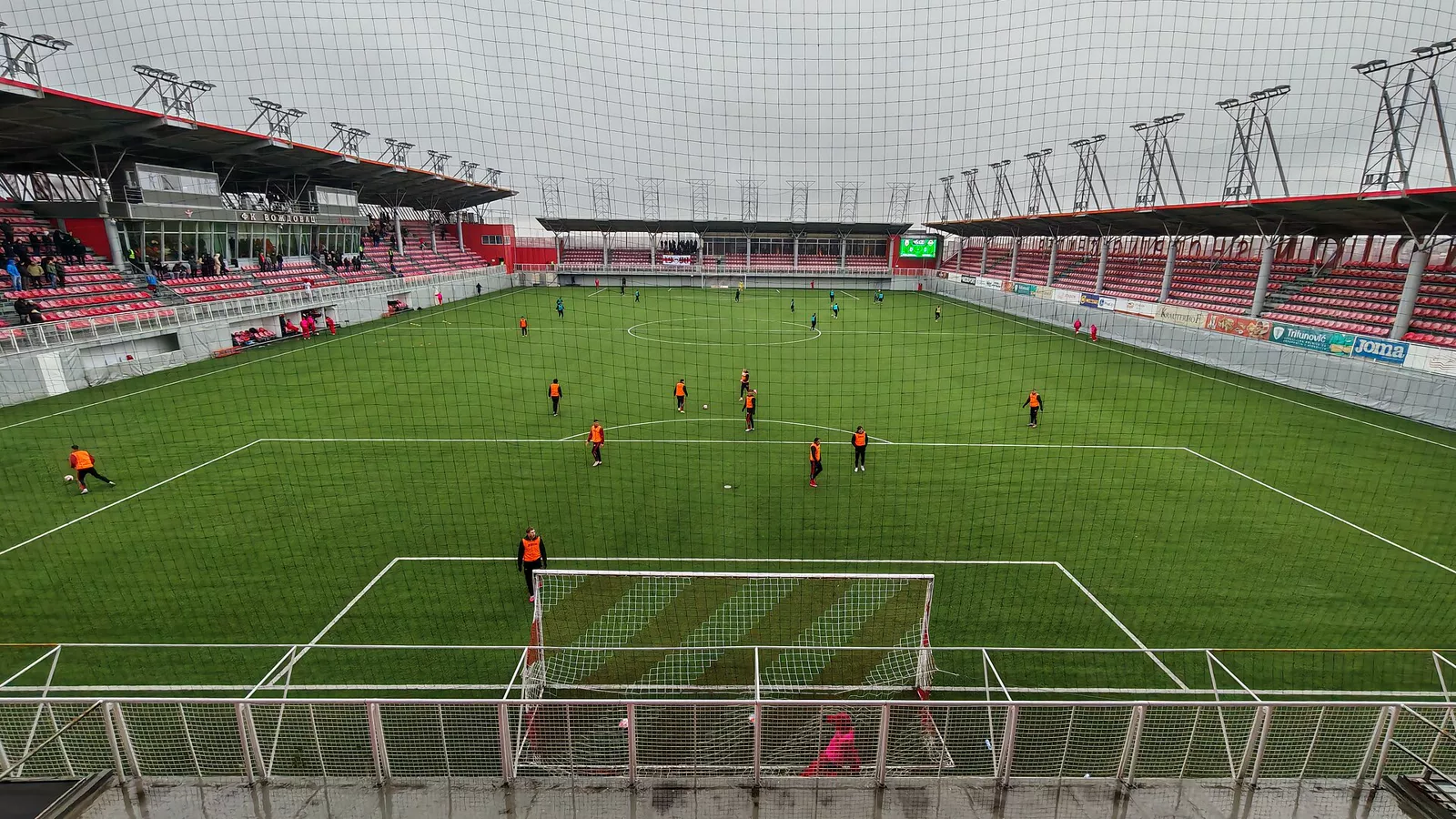 View on the football pitch of Voždovac Stadium from the south stand.jpg. View on the football pitch of Voždovac Stadium from the south stand, February 2026. Ilustracija uz vest: Četiri najveće evropske lige traže reformu upravljanja FIFA